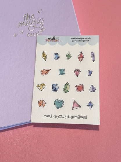 Mood Crystals & Gemstones Matte Sticker Sheet