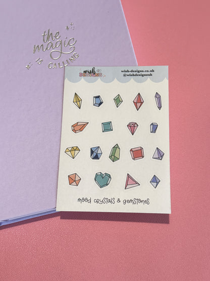 Mood Crystals & Gemstones Matte Sticker Sheet