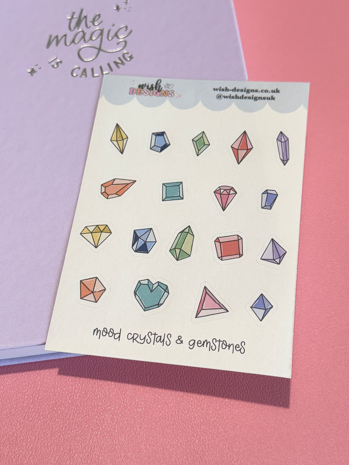 Mood Crystals & Gemstones Matte Sticker Sheet