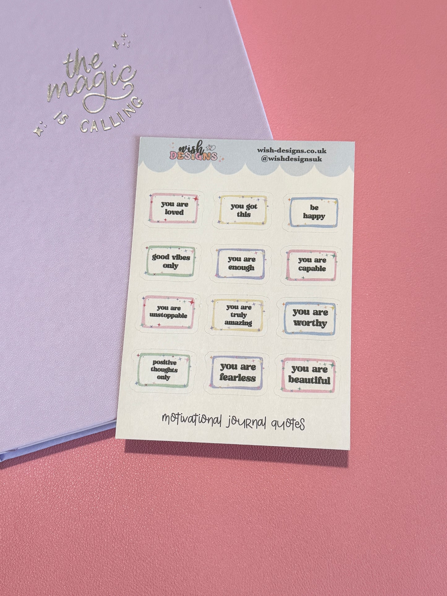 Motivational Journal Quotes Matte Sticker Sheet