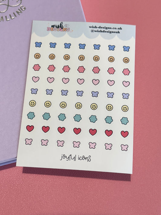 Joyful Icons Vinyl Sticker Sheet