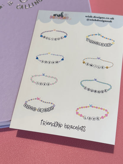 Friendship Bracelets Vinyl Sticker Sheet