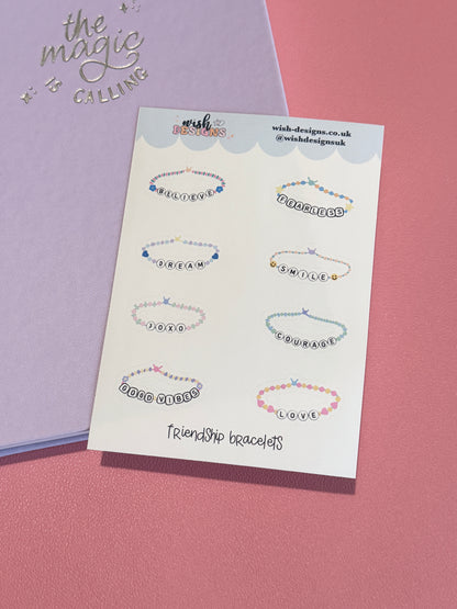 Friendship Bracelets Vinyl Sticker Sheet