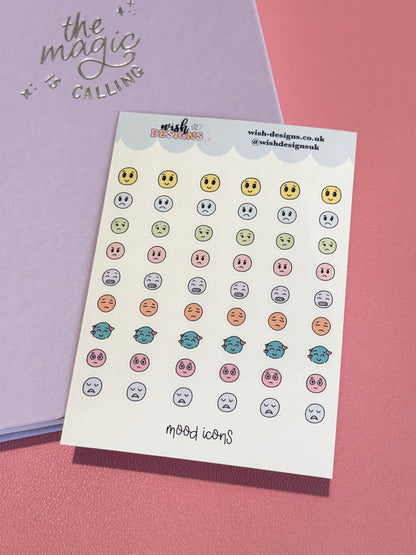 Mood Icons Vinyl Sticker Sheet