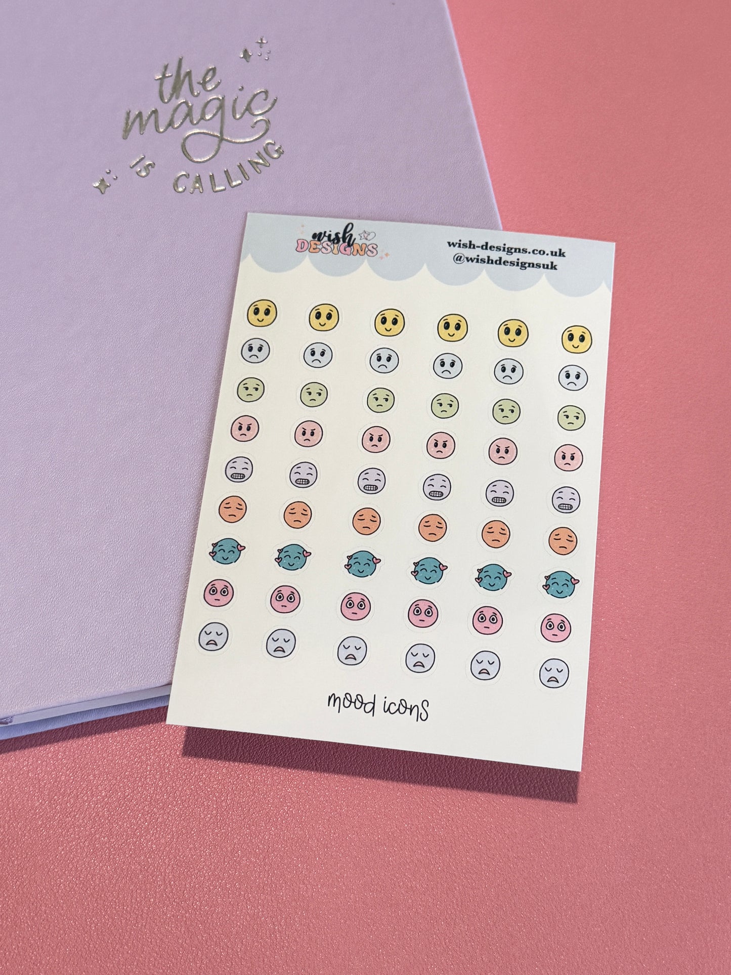 Mood Icons Vinyl Sticker Sheet