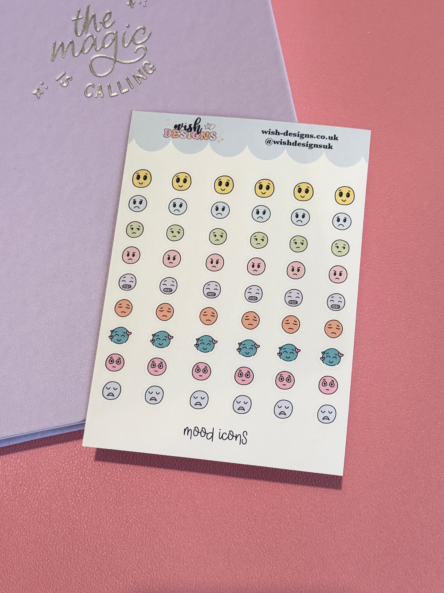 Mood Icons Vinyl Sticker Sheet