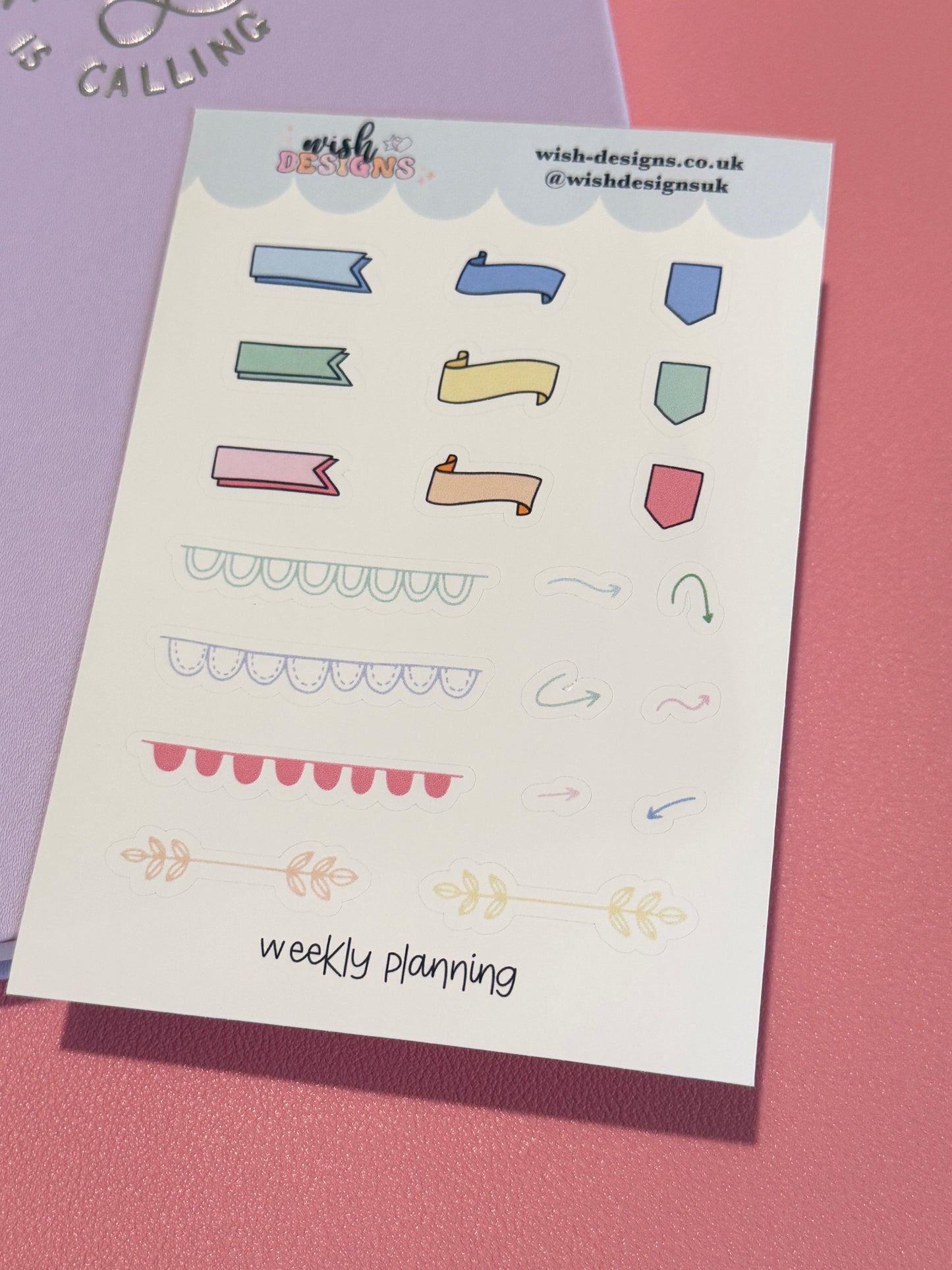 Weekly Planning Vinyl Sticker Sheet