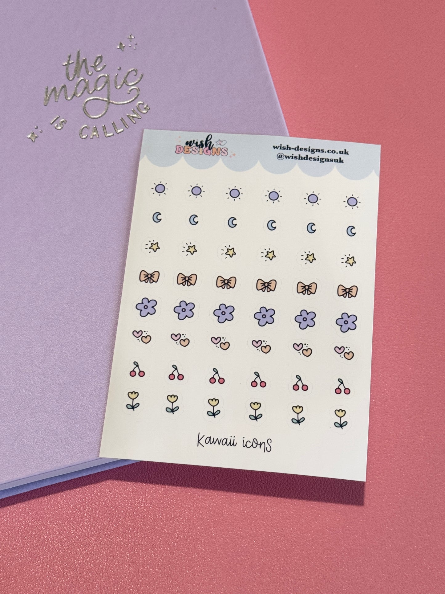 Kawaii Icons Vinyl Sticker Sheet