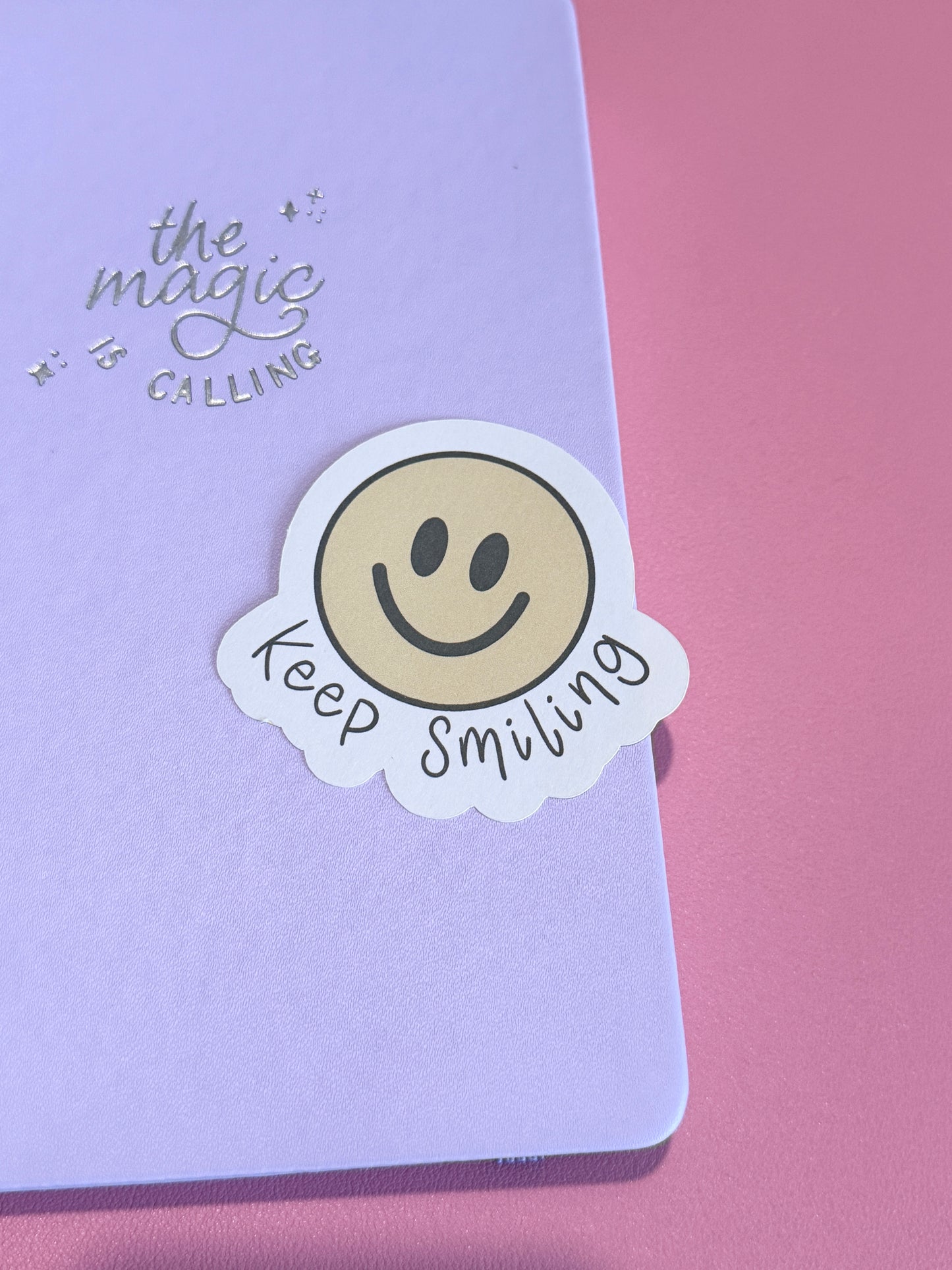 "Keep Smiling" Matte Sticker