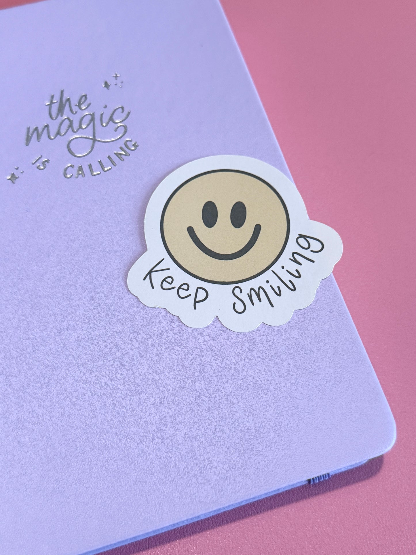 "Keep Smiling" Matte Sticker