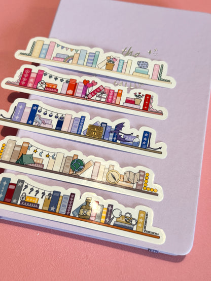 Bookshelves Clear Sticker Pack