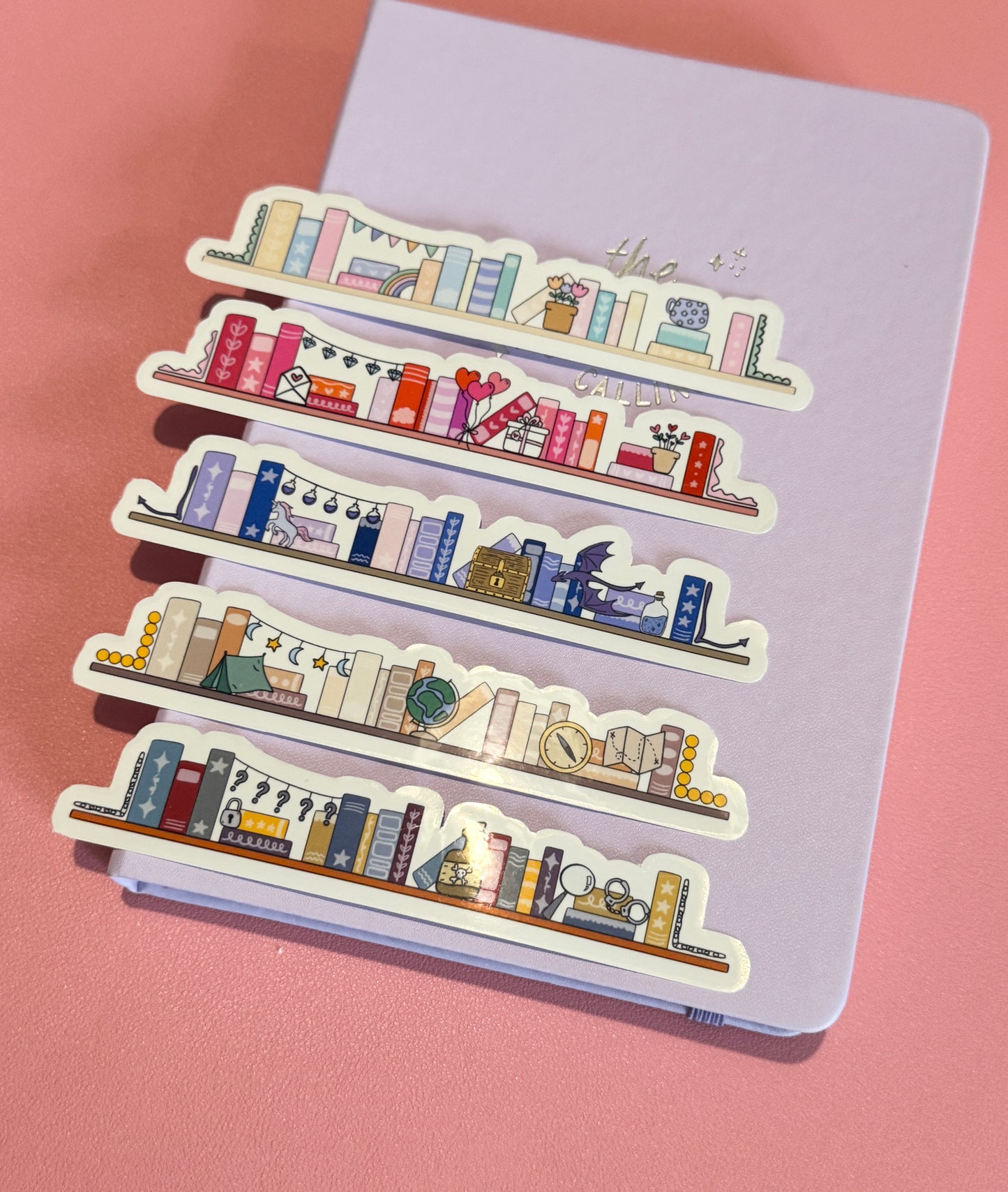 Bookshelves Clear Sticker Pack