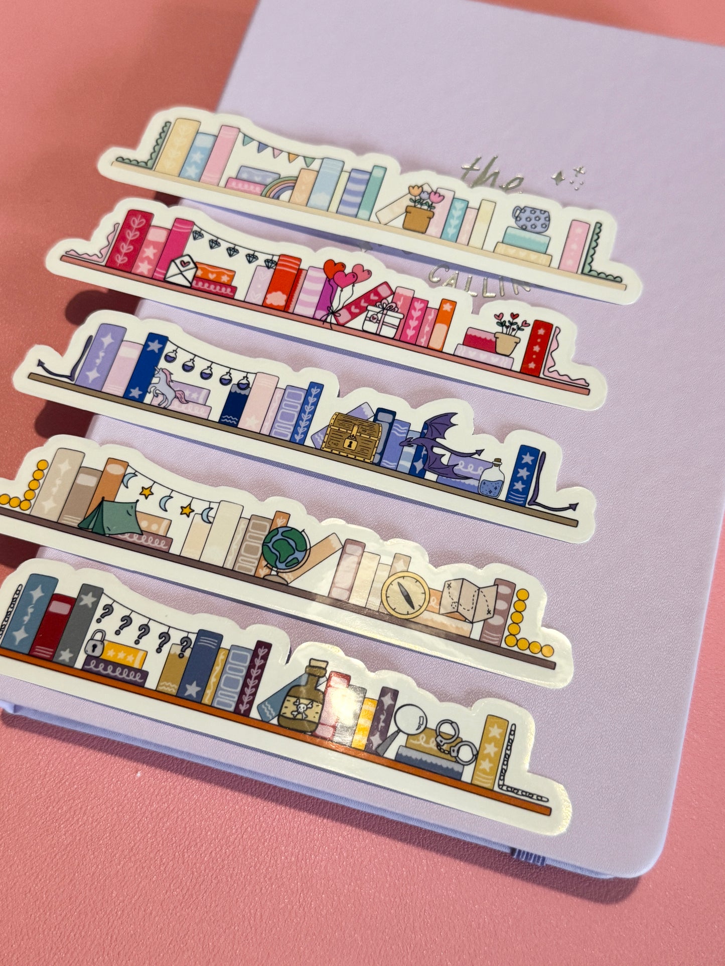 Bookshelves Clear Sticker Pack