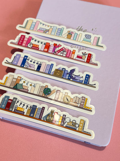 Bookshelves Clear Sticker Pack