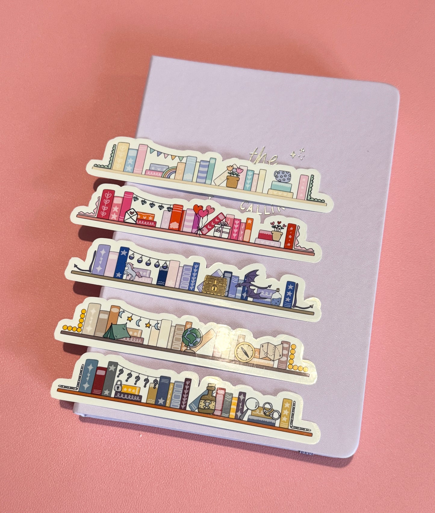 Bookshelves Clear Sticker Pack