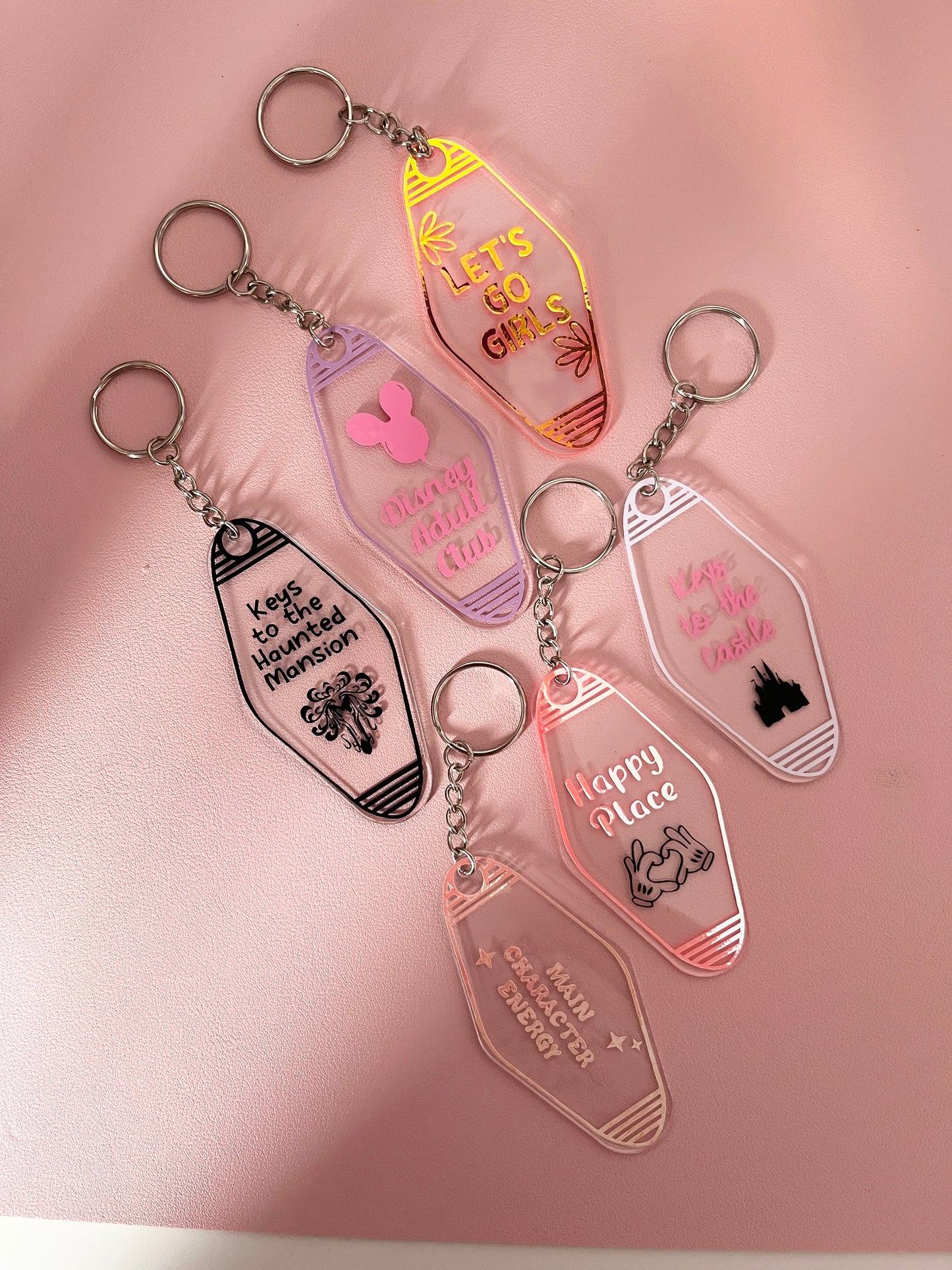 'Let's Go Girls' Motel Keyring