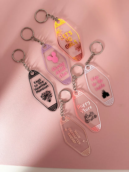 'Let's Go Girls' Motel Keyring