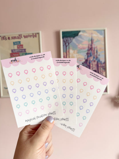 Magical Location Points Vinyl Sticker Sheet
