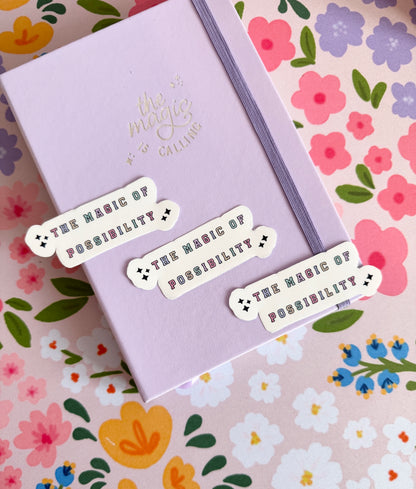 'The Magic of Possibility' Clear Sticker