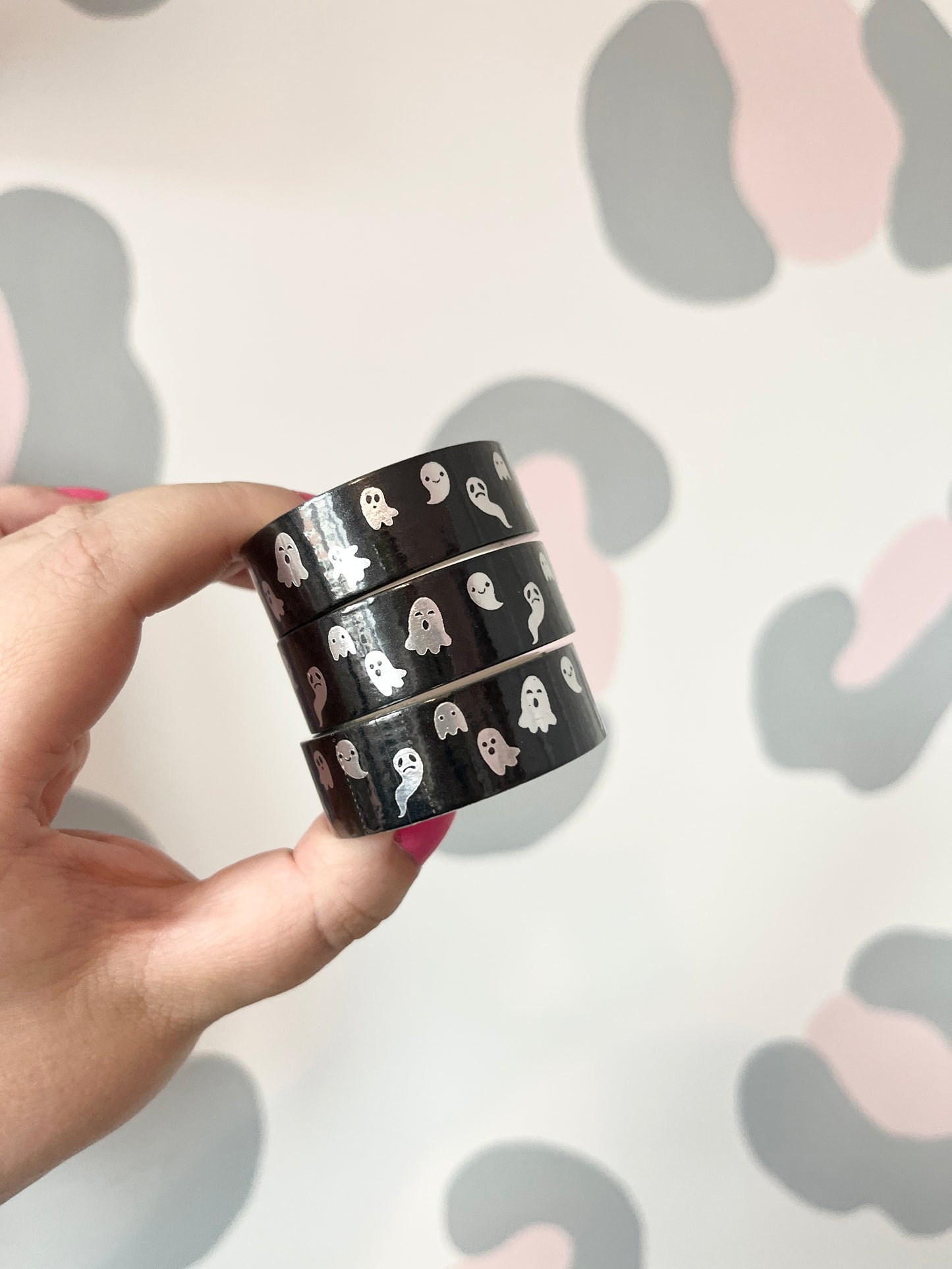 15mm Silver Foiled Ghosts Washi Tape