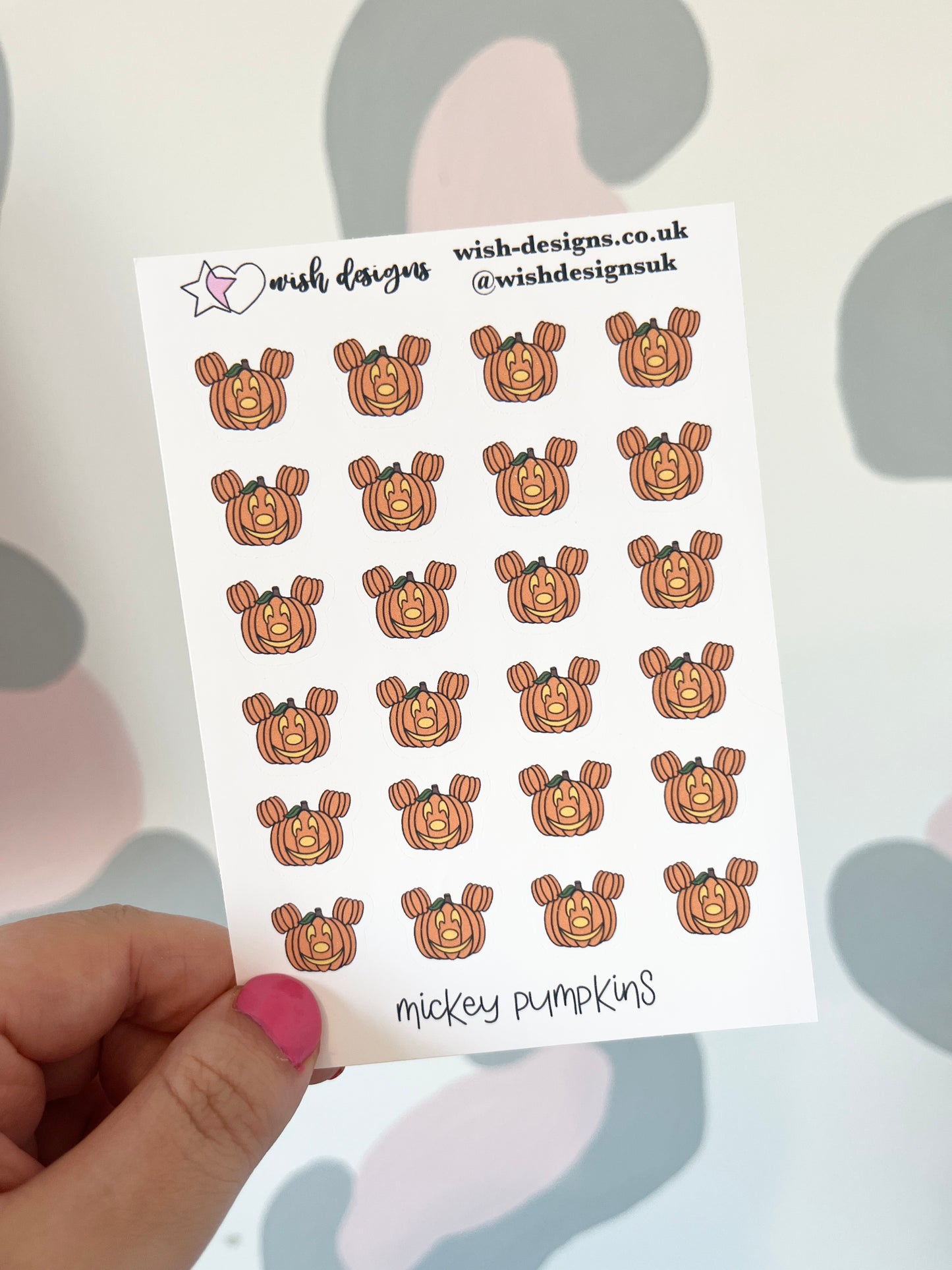 Micky Pumpkins Vinyl Sticker Sheet