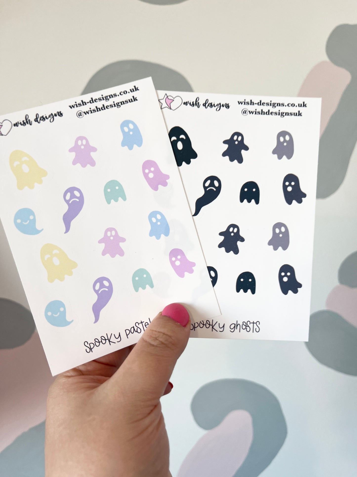 Spooky Ghosts Vinyl Sticker Sheet
