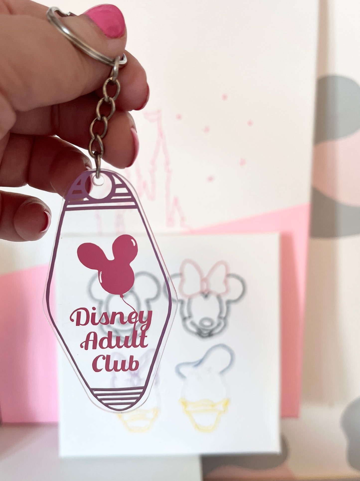 'Disney Adult Club' Motel Keyring