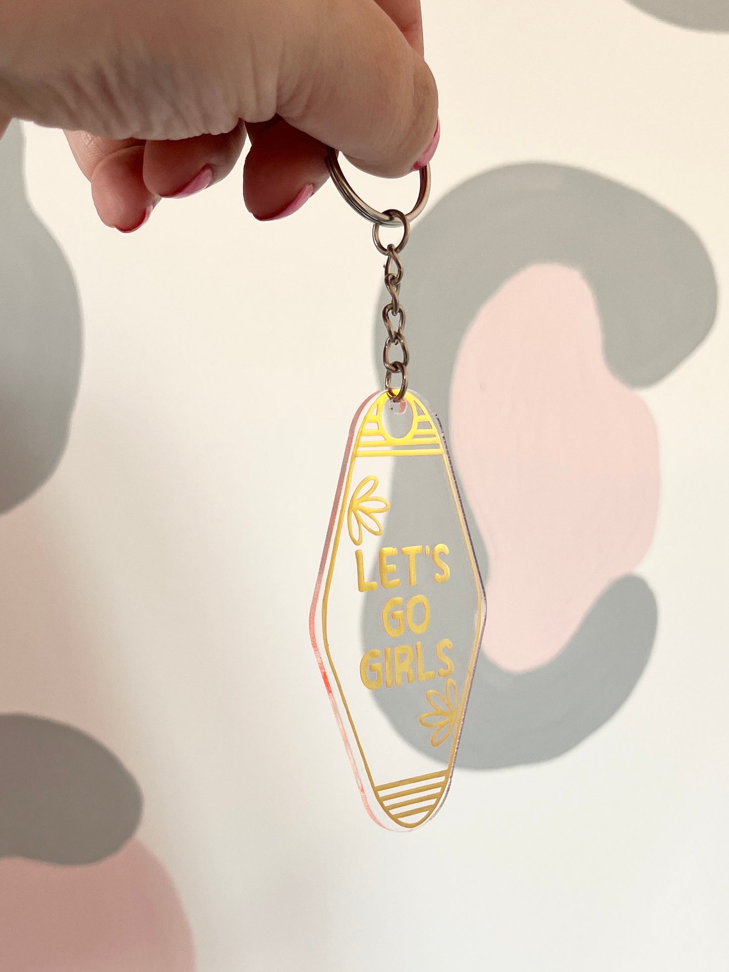 'Let's Go Girls' Motel Keyring