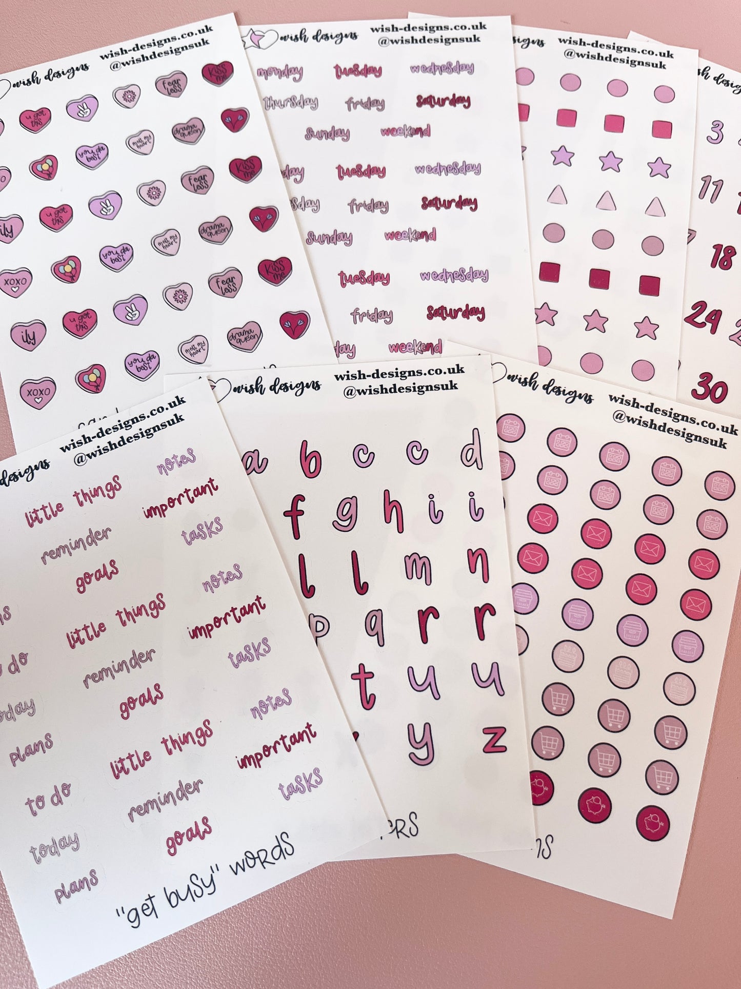 Pink Functional Journal Vinyl Sticker Kit