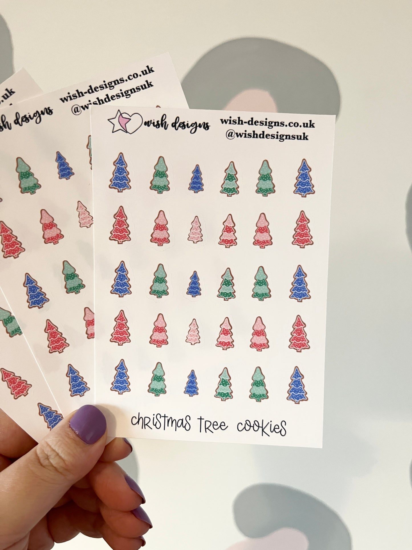 Christmas Tree Cookies Vinyl Sticker Sheet