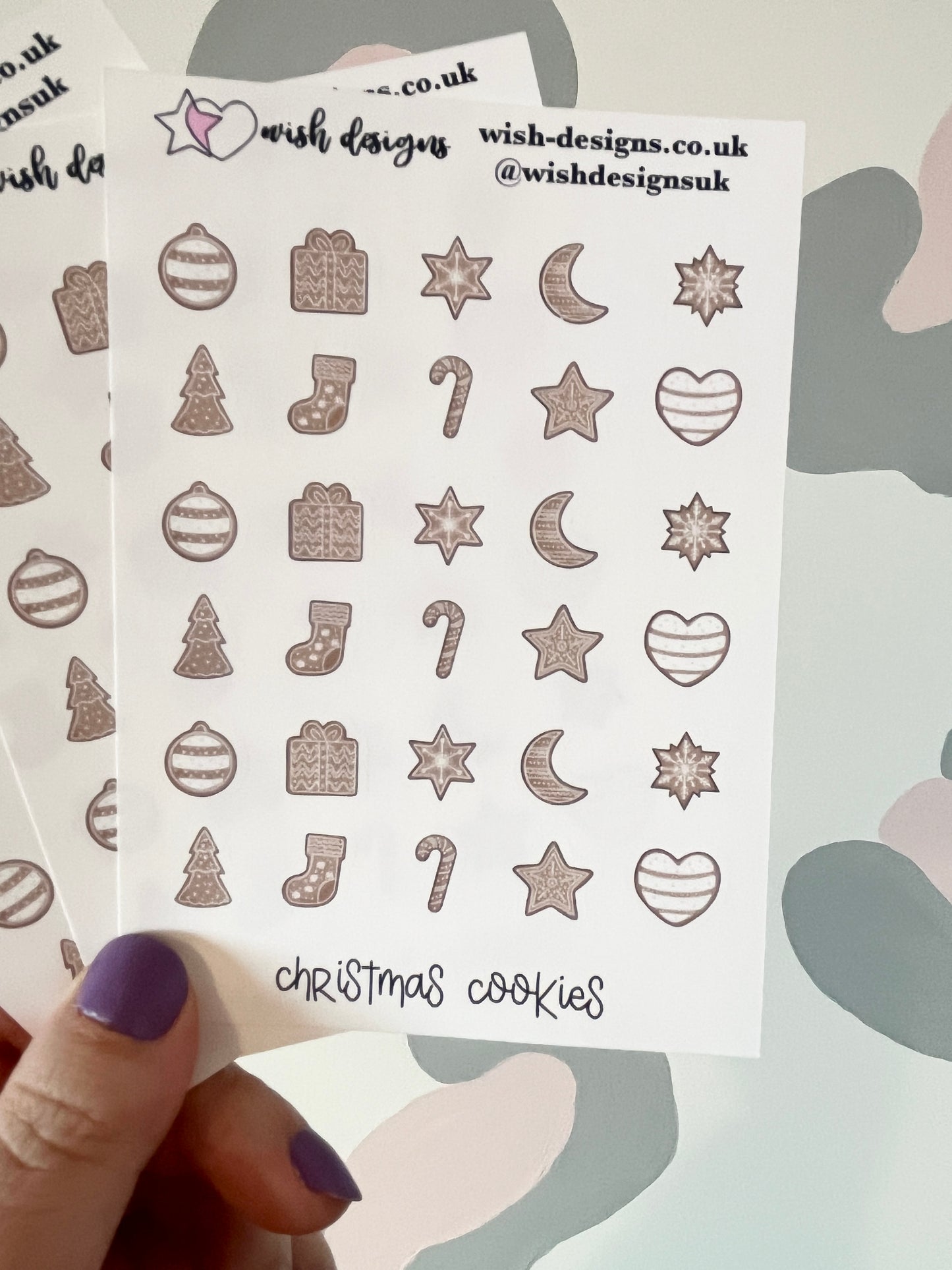 Christmas Cookies Vinyl Sticker Sheet
