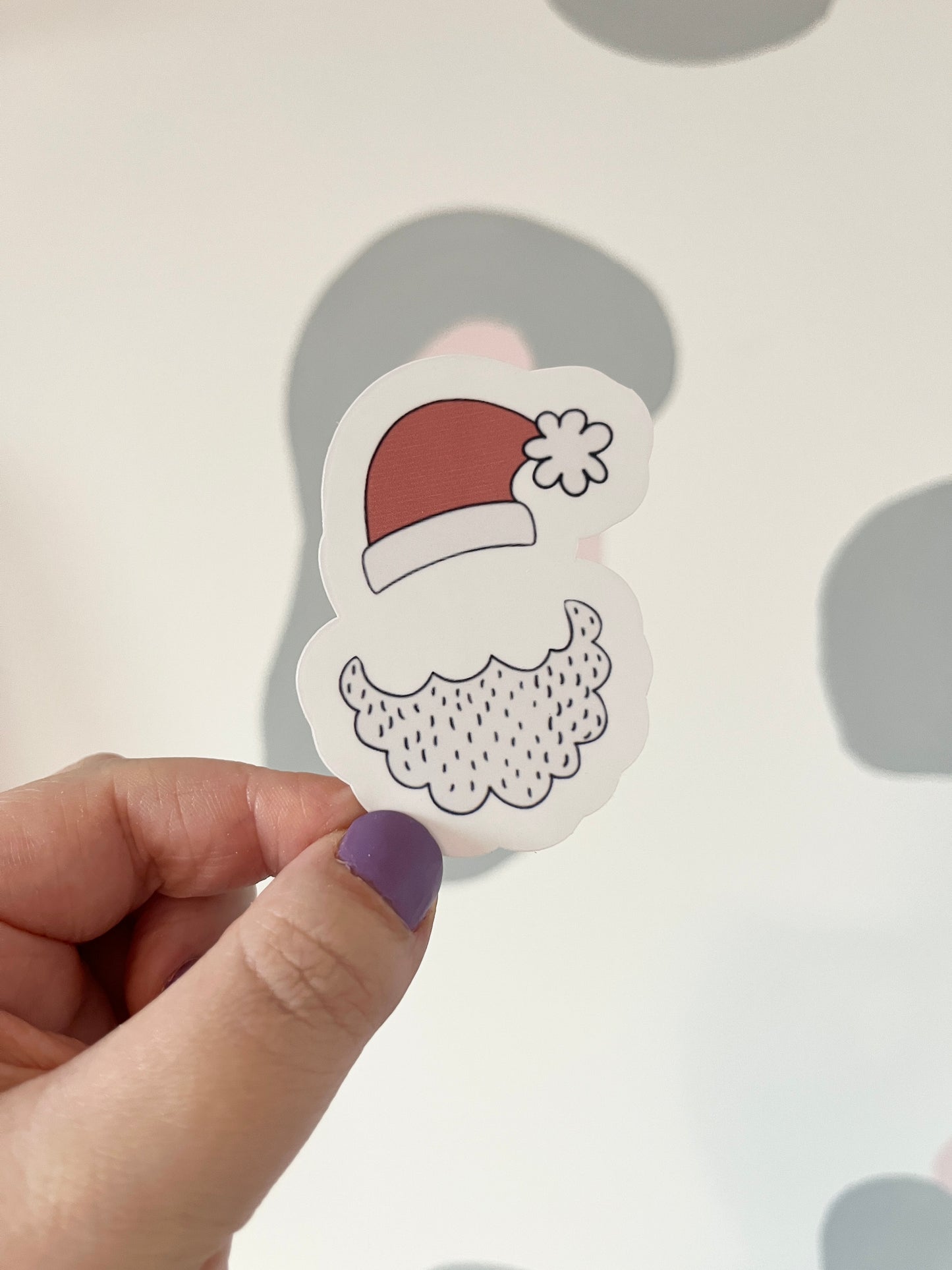 Santa Large Clear Sticker