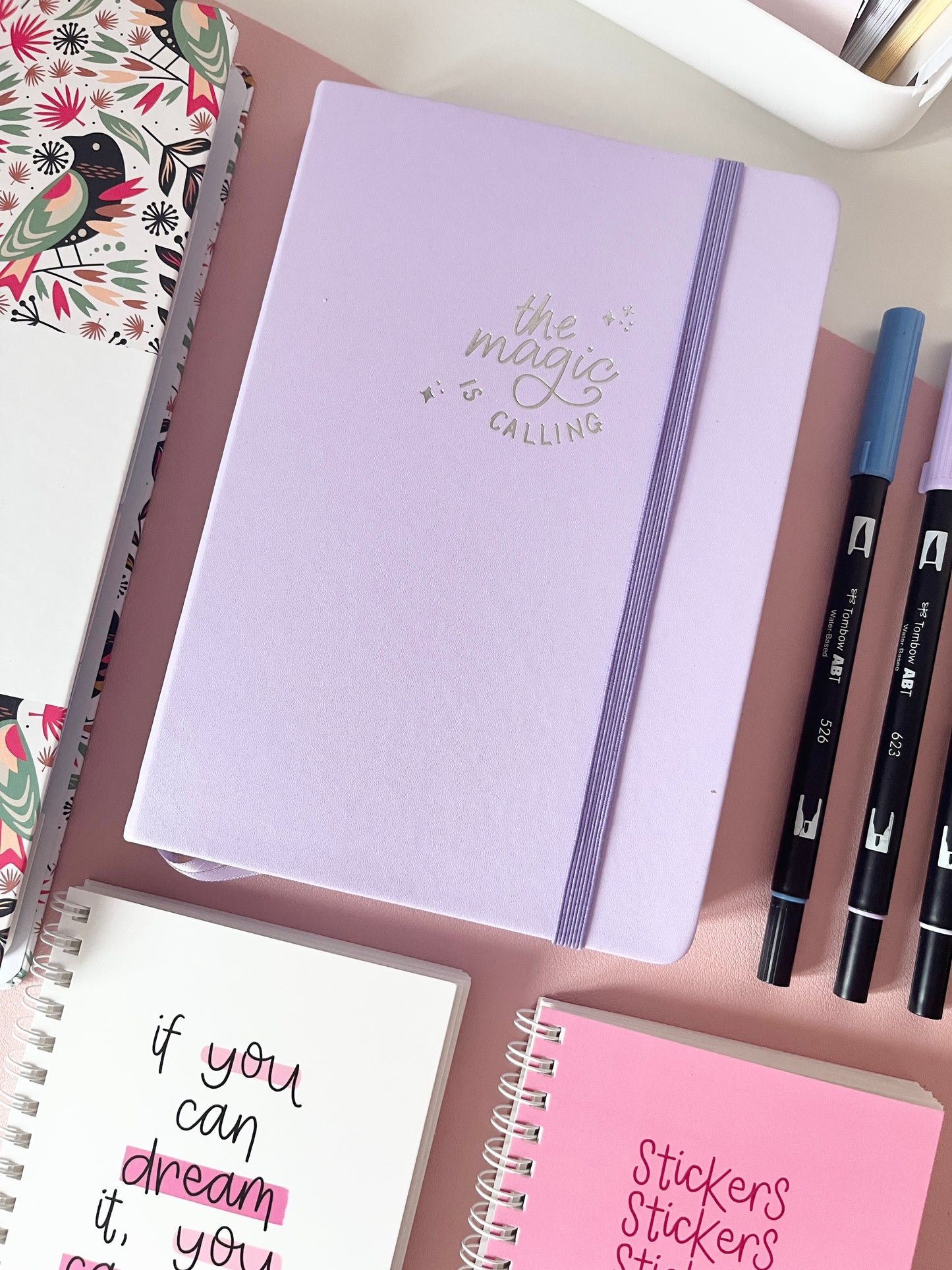 A5 Foiled Lilac Dot Grid Journal
