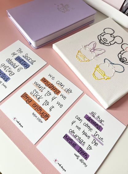 Trio of Motivation Quote Postcards