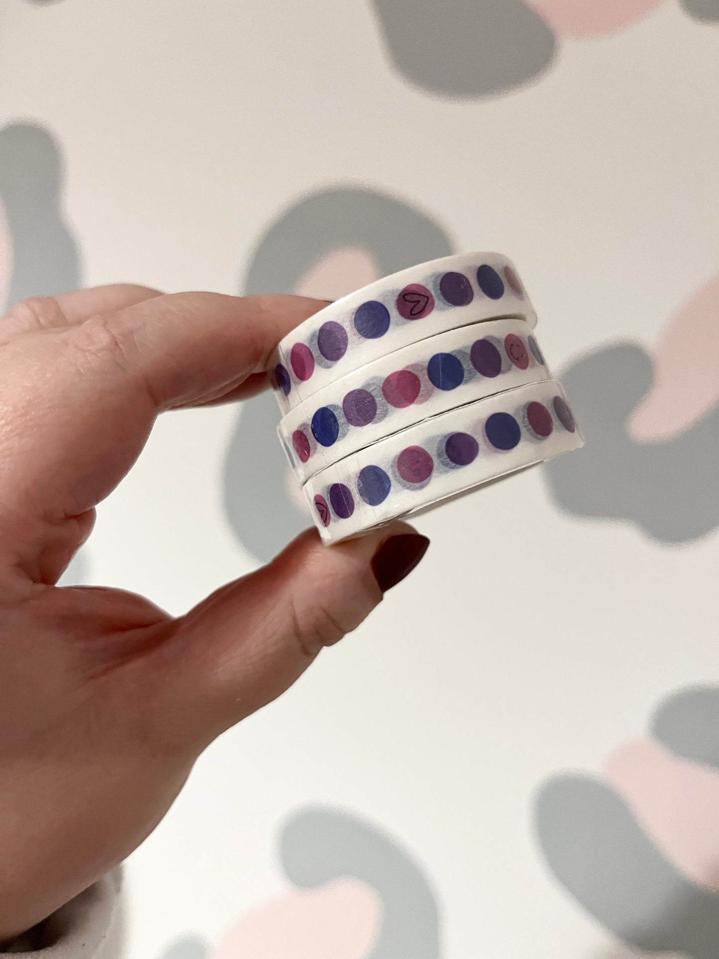 10mm Coloured Dots Checklist Washi Tape