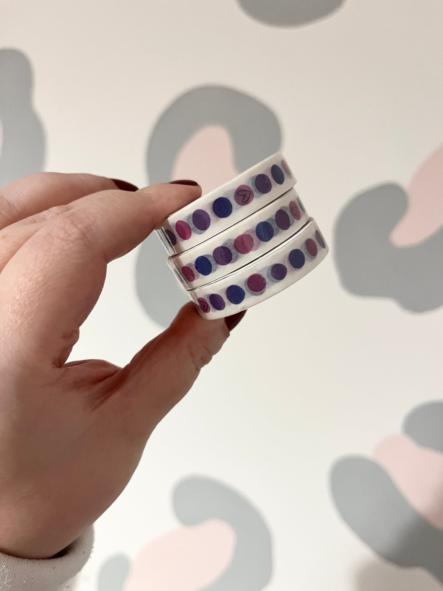 10mm Coloured Dots Checklist Washi Tape