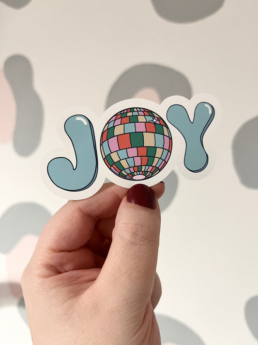 JOY Disco Ball Vinyl Sticker