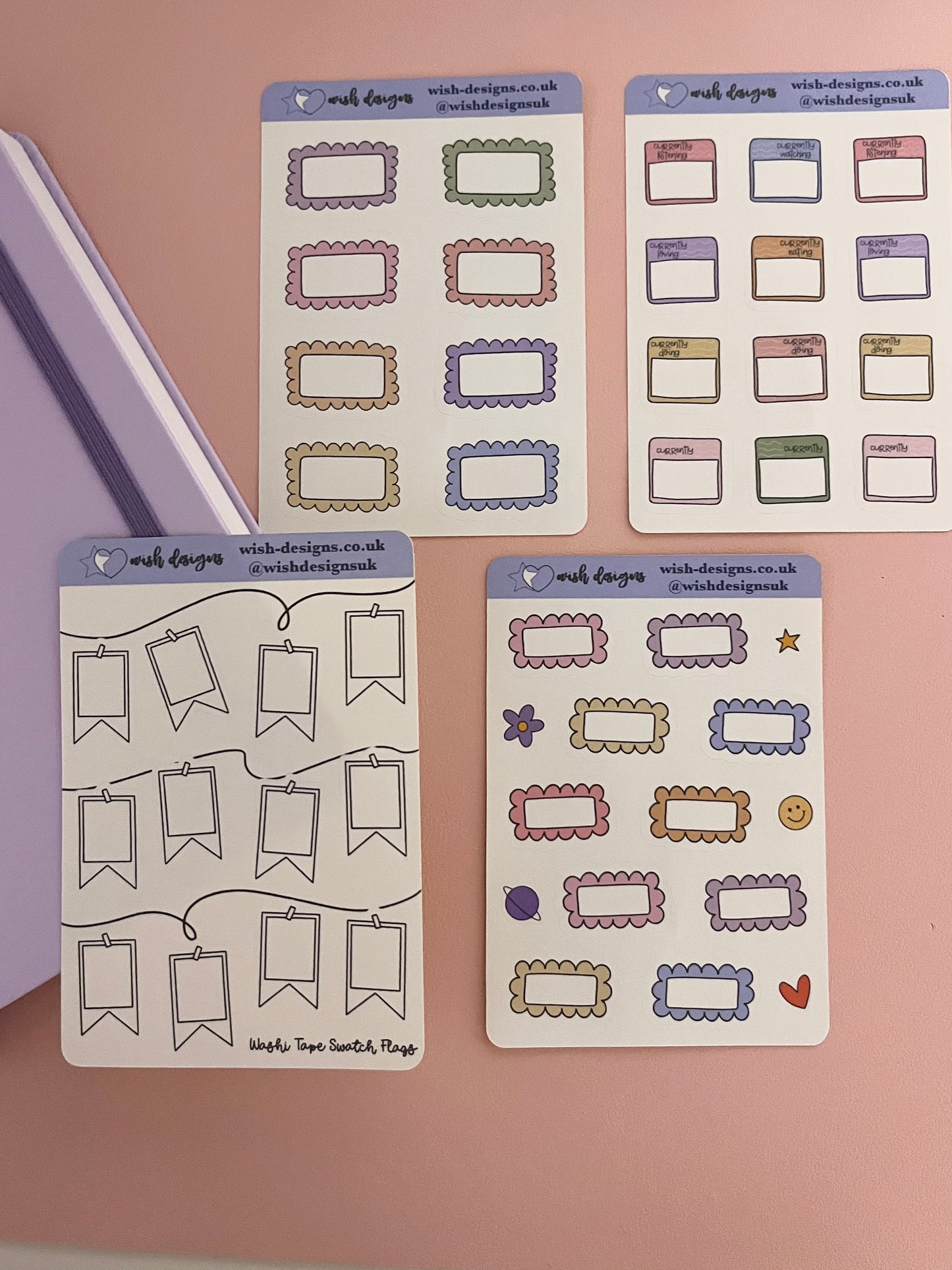 Colourful Deco Boxes Sticker Sheet