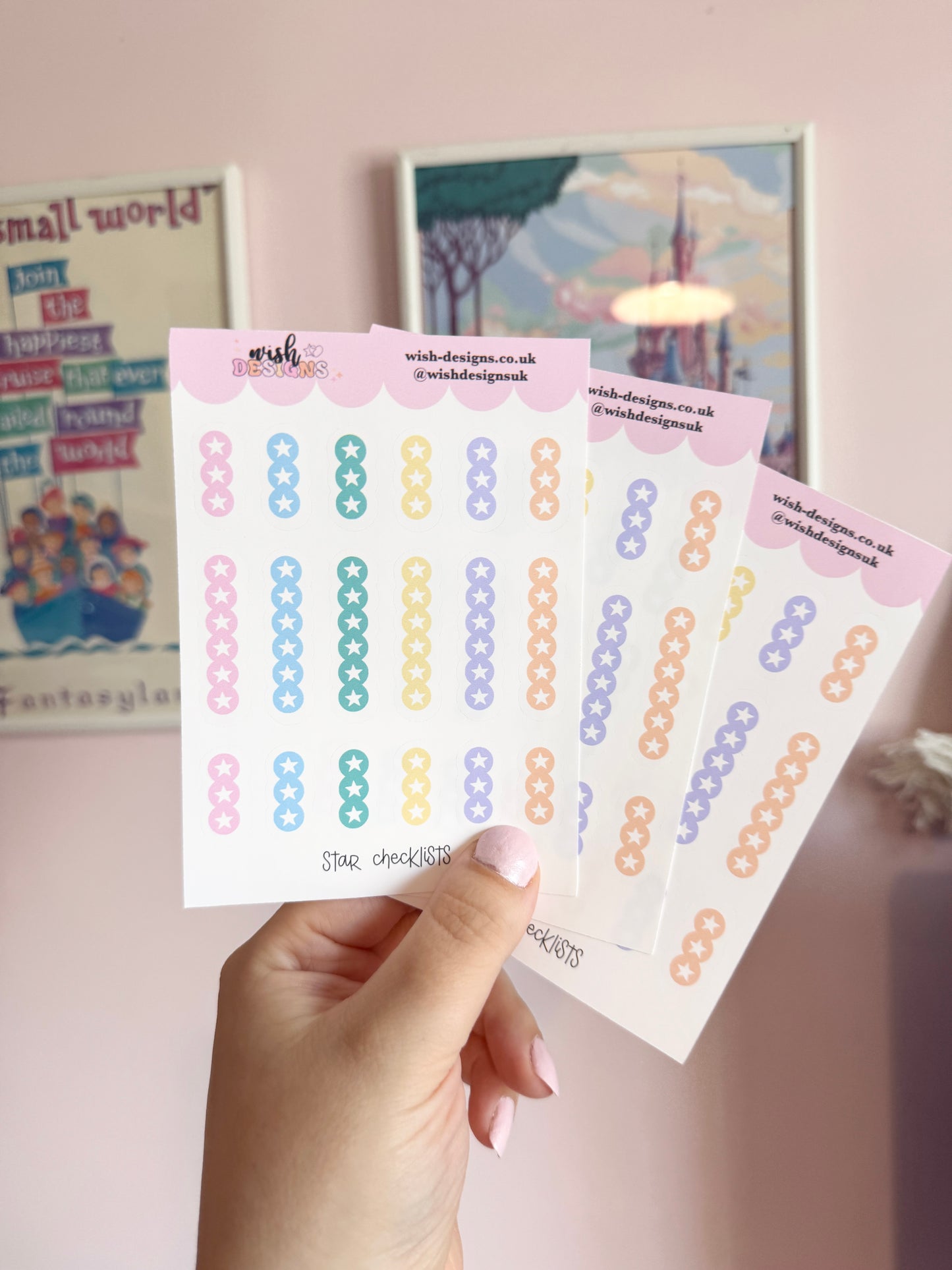 Star Checklists Vinyl Sticker Sheet
