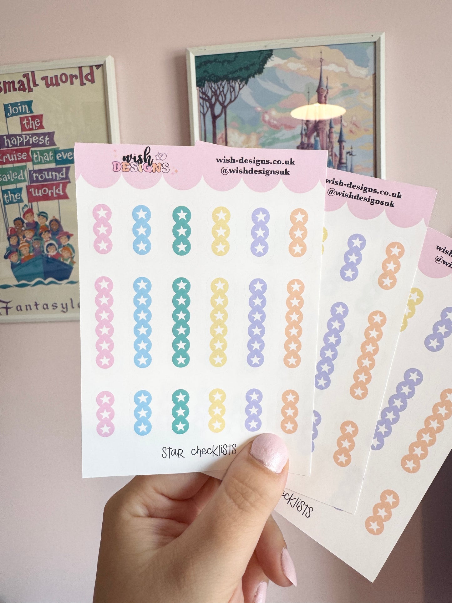 Star Checklists Vinyl Sticker Sheet