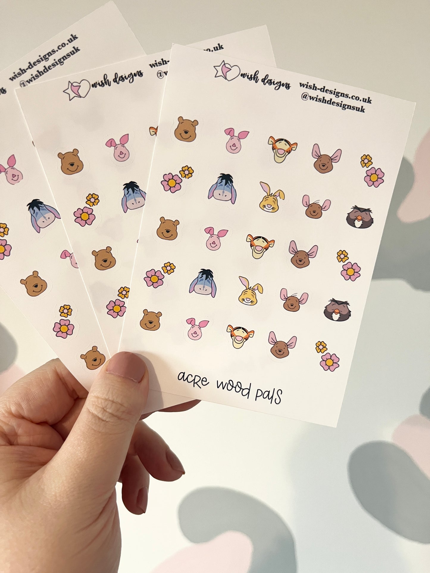 Acre Wood Characters Vinyl Sticker Sheet