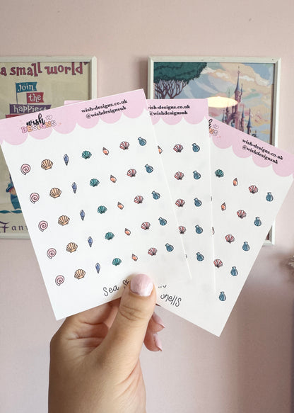 Sea Shells Vinyl Sticker Sheet