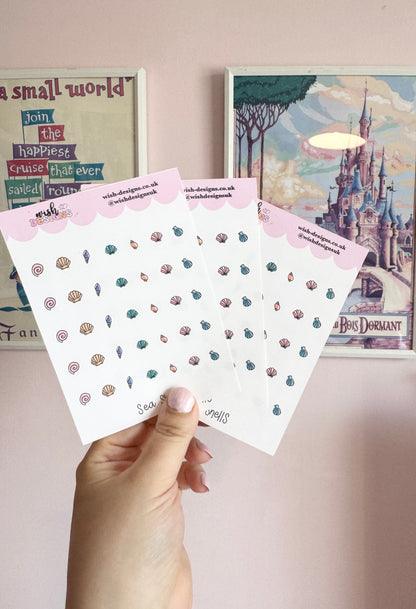 Sea Shells Vinyl Sticker Sheet