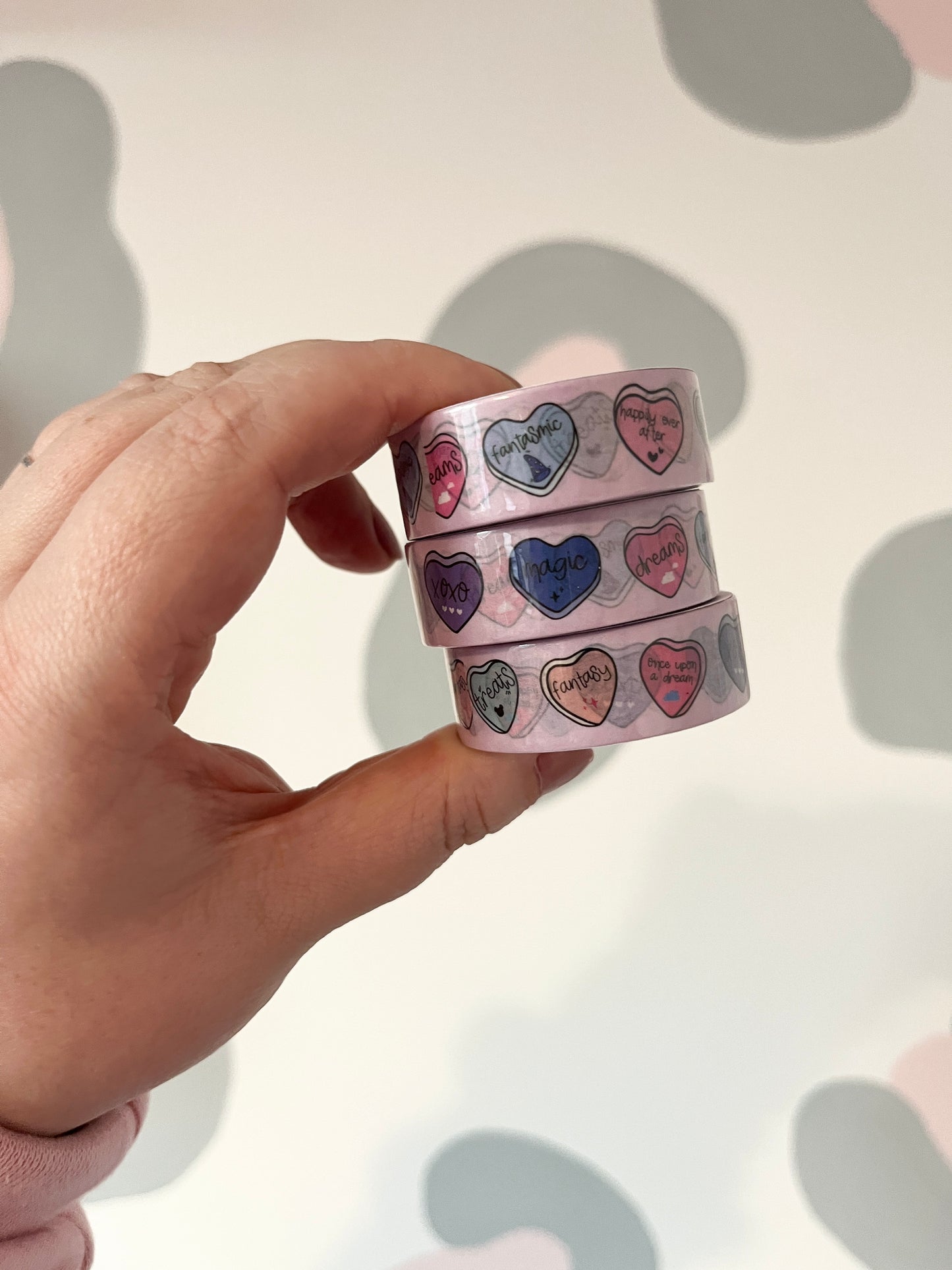 15mm Magical Candy Hearts Washi Tape