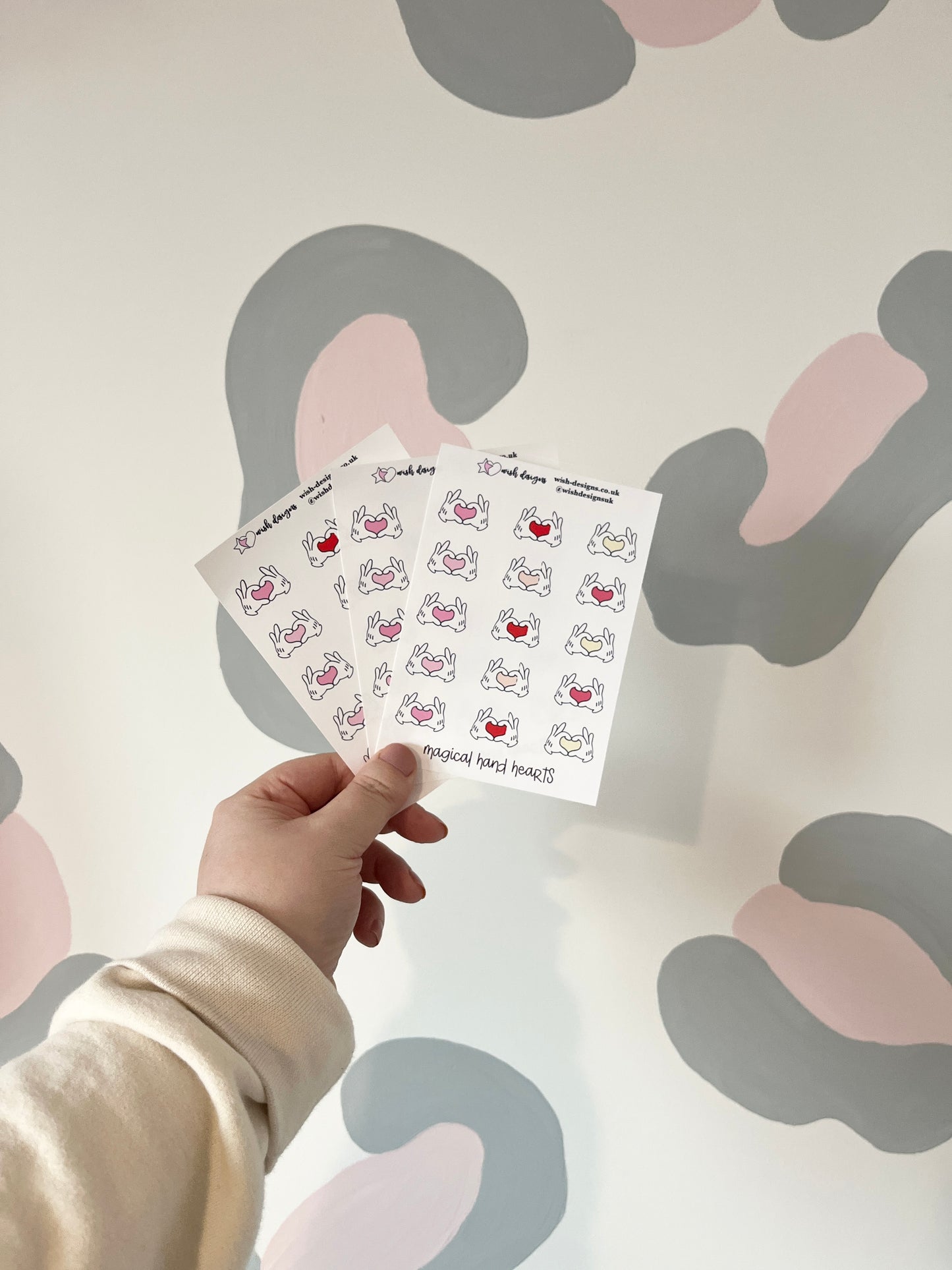 Magical Heart Hands Vinyl Sticker Sheet