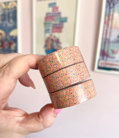 15mm Peach Flowers Washi Tape