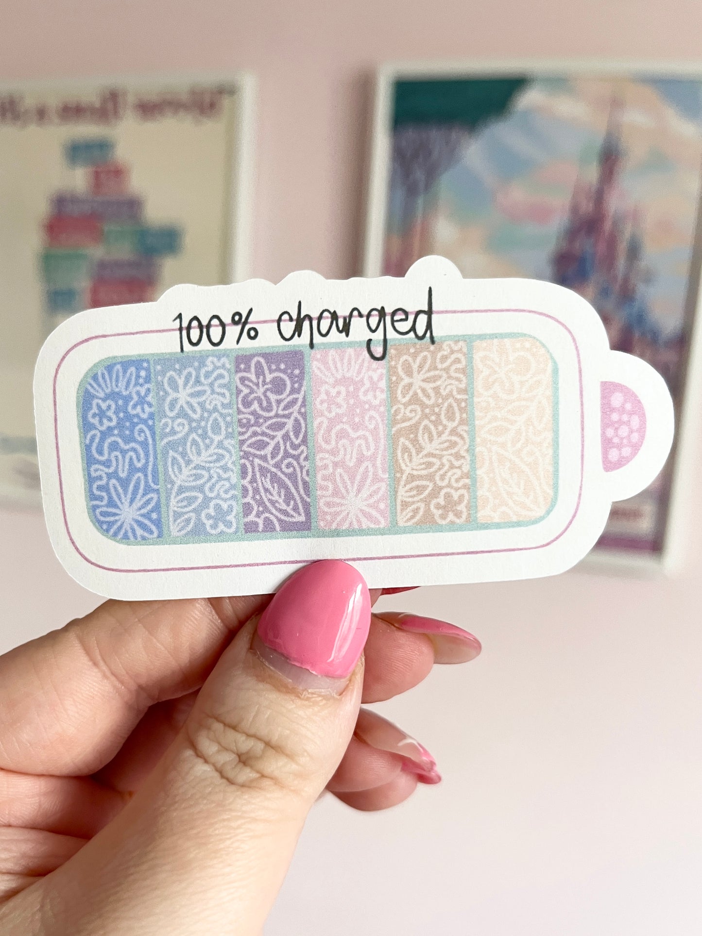100% Charged Large Sticker