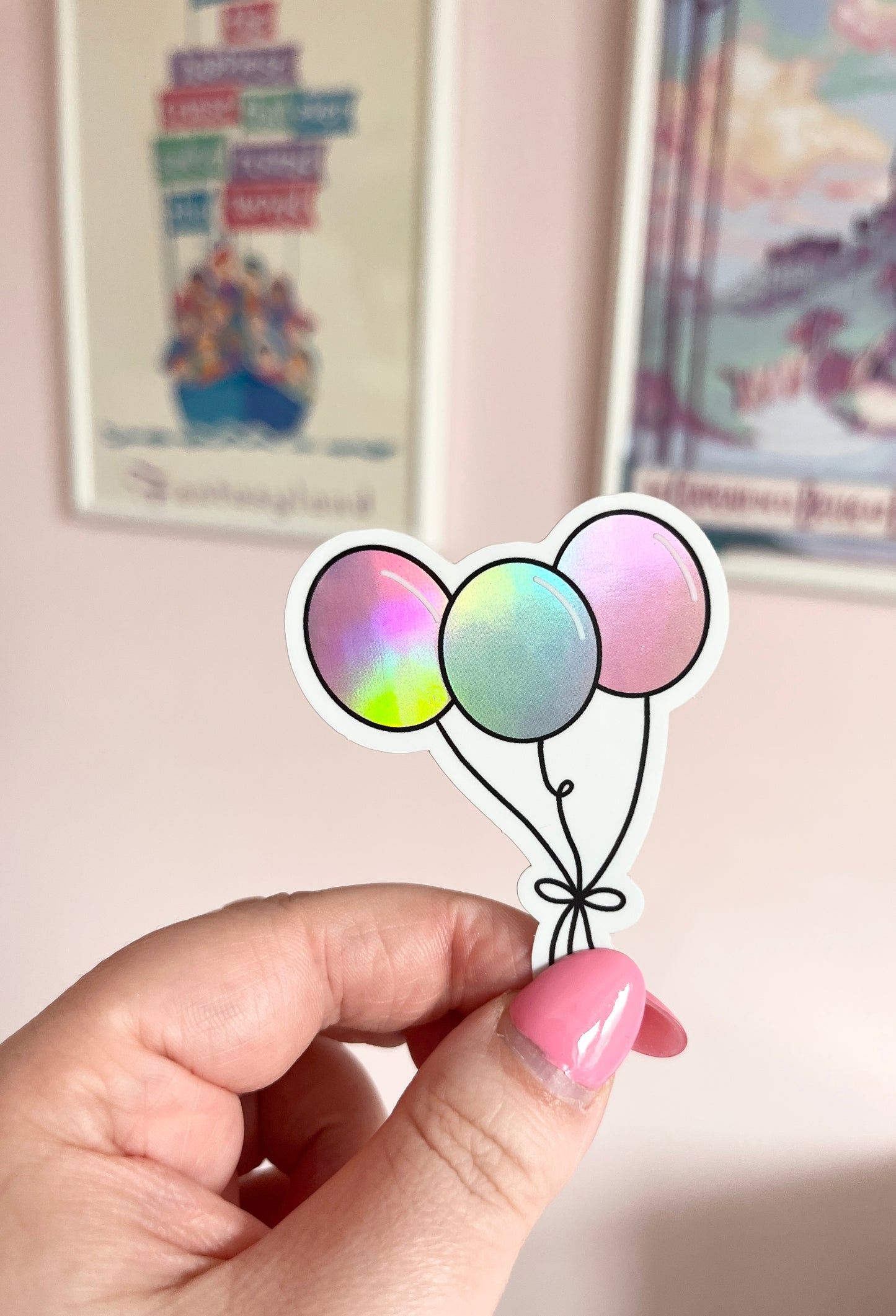 Balloons Holographic Sticker