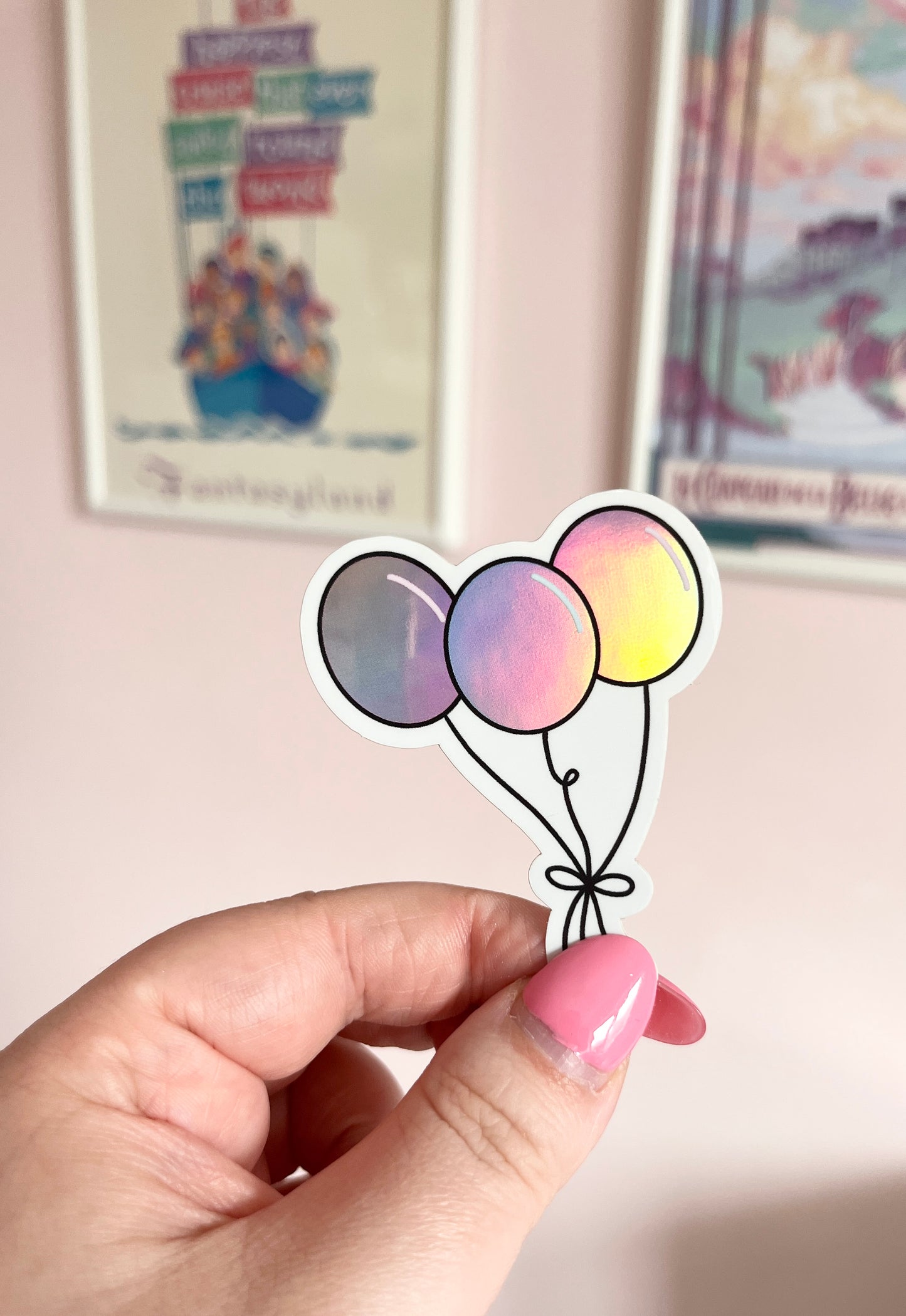Balloons Holographic Sticker